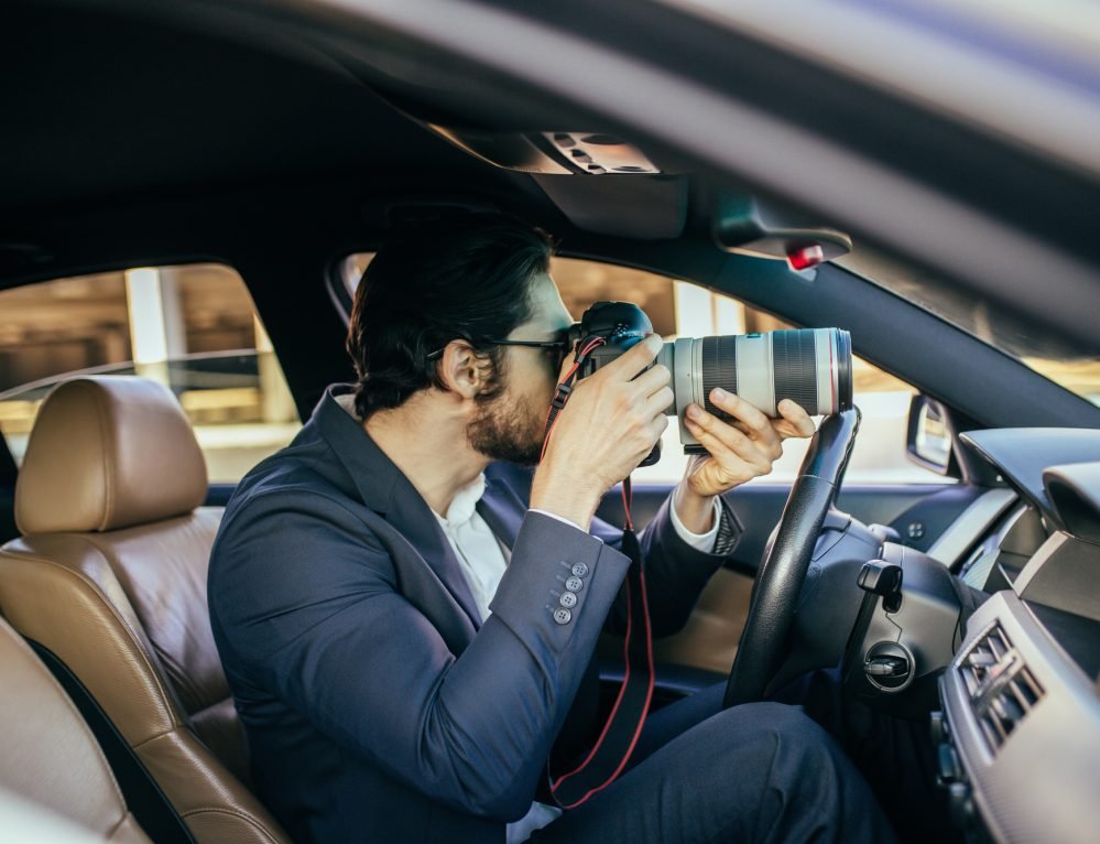 Private detective investigating secret case.